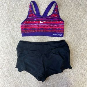 NIKE! Sports Bra and Athletic Shorts Bundle!